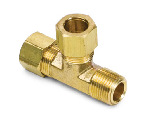 72# Brass Male Run T -shirtcompressiefittingen