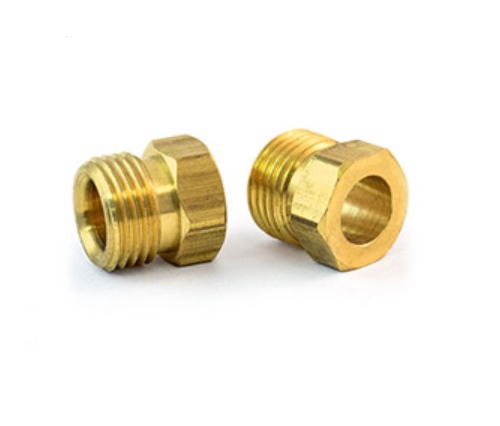 100 messing omgekeerde flare fitting buismoer