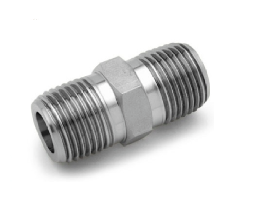 Roestvrijstalen hexnippel S3325