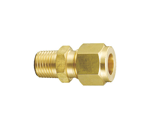 Messing compressie mannelijke connector fittingen